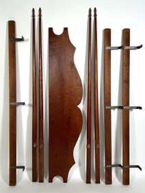 ELDRED WHEELER KING-SIZE BED Massachusetts, 20th Century Height of rails including finials 87".
