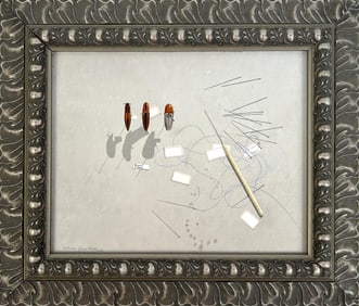 MICHAEL RIDDET (Wisconsin/Illinois, 1947-), "The Preparator"., Acrylic on board, 8" x 10". Framed