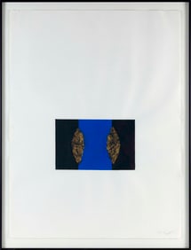 JUDITH CROCE (America, 1942-2017), "Untitled 1995"., Metal leaf and acrylic on paper, 30" x 22".