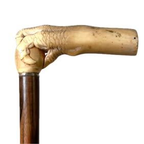 EAGLE'S TALON CANE 19th/Early 20th Century Length 34.25".