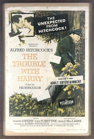 ALFRED HITCHCOCK MOVIE POSTER Circa 1955 41" x 26.75". Framed 45" x 30.5".