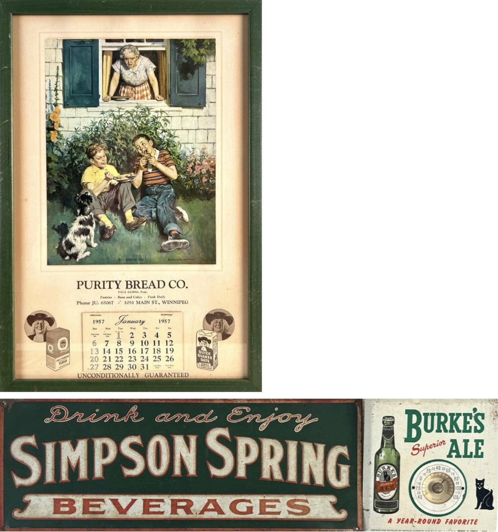 THREE ADVERTISING PIECES Early 20th Century (1 of 3)