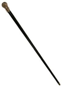 VICTORIAN GOLD-FILLED WALKING STICK Late 19th Century Length 30.75".