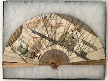 LOUIS MARTINS ADVERTISING FAN Early 20th Century 8" x 15".