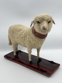 GERMAN LAMB PULL TOY, Late 19th/Early 20th Century