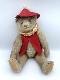 RARE STEIFF CLOWN BEAR Germany, Circa 1930 Height 9".