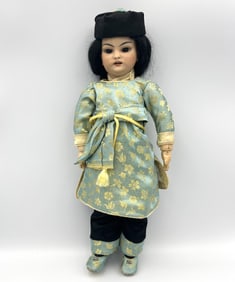 SIMON & HALBIG 1199 BISQUE-HEAD DOLL Germany, Circa 1910 Height 11".