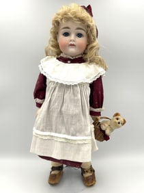 J.D. KESTNER POUTY FACE BISQUE-HEAD DOLL Germany, Circa 1880 Height 15".
