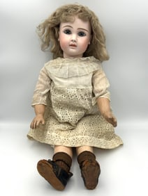 JULES NICHOLAS STEINER A-SERIES BISQUE-HEAD BEBE DOLL France, Circa 1880 Height 22".