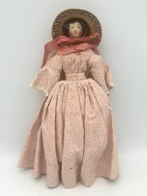 GERMAN MILLINER'S MODEL DOLL Early 19th Century Height 9.5".