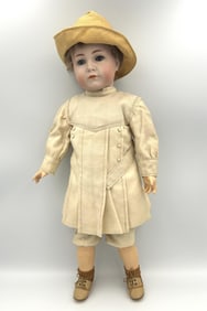SIMON & HALBIG 117 "MEIN LIEBLING" BISQUE-HEAD DOLL Circa 1900 Height 18".