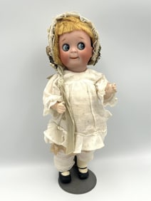 J.D. KESTNER 221 GOOGLY-EYED BISQUE-HEAD DOLL Germany, Circa 1910 Height 10".