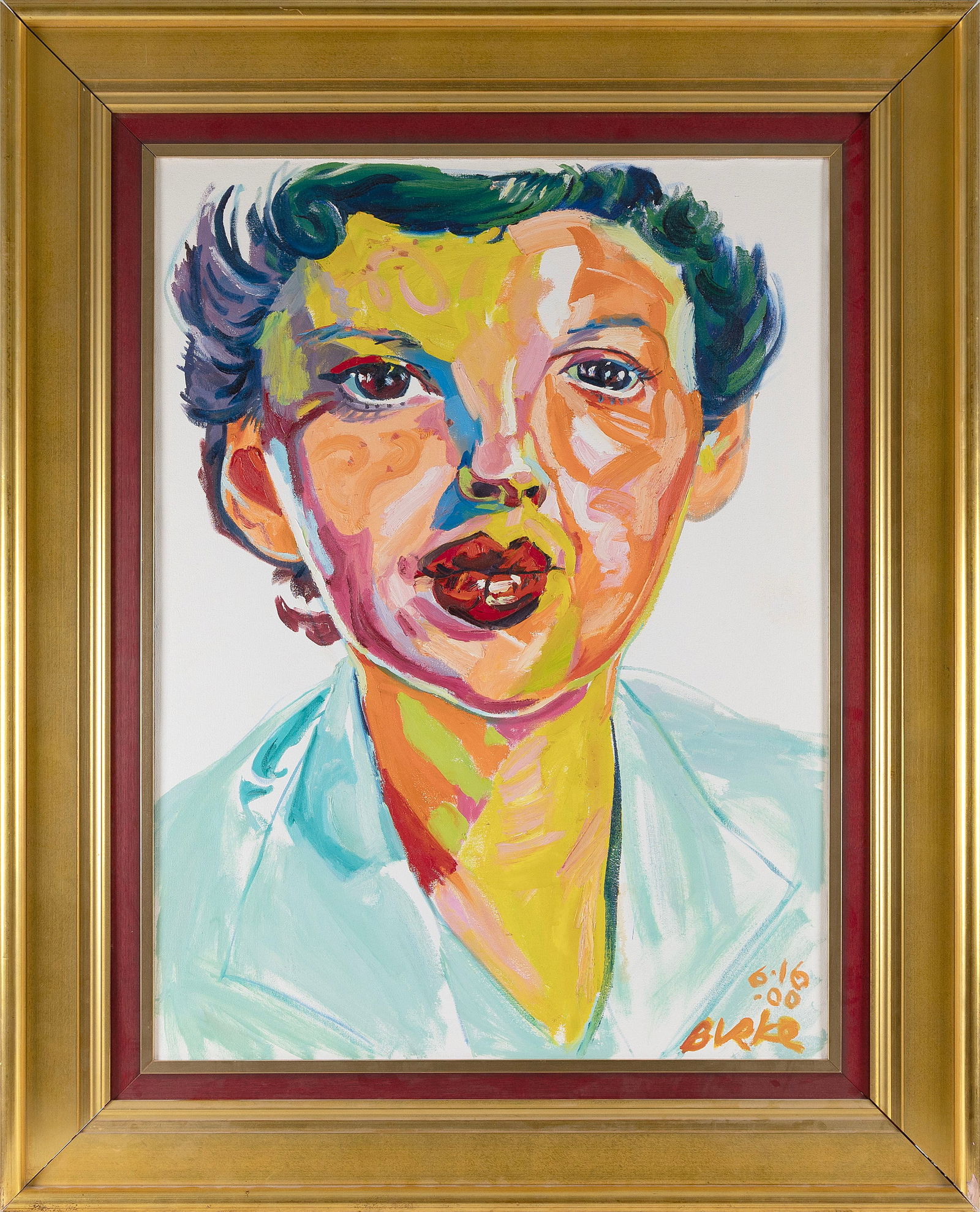 PHILIP BURKE (New York/Canada, 1956-), Portrait of a woman, purportedly Judy Garland., Oil on (1 of 2)
