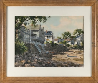 SVEN OHRVEL CARLSON (Massachusetts/New York, 1911-2006), Shoreline houses in Rockport,