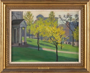 FRANK CONVERS MATHEWSON (Rhode Island, 1862-1941), Scene of Providence, Rhode Island., Oil on canvas