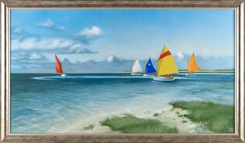 YASEMIN KYRENA TOMAKAN (Connecticut/Massachusetts/Turkey, 1958-), “Pops of Color”., Oil