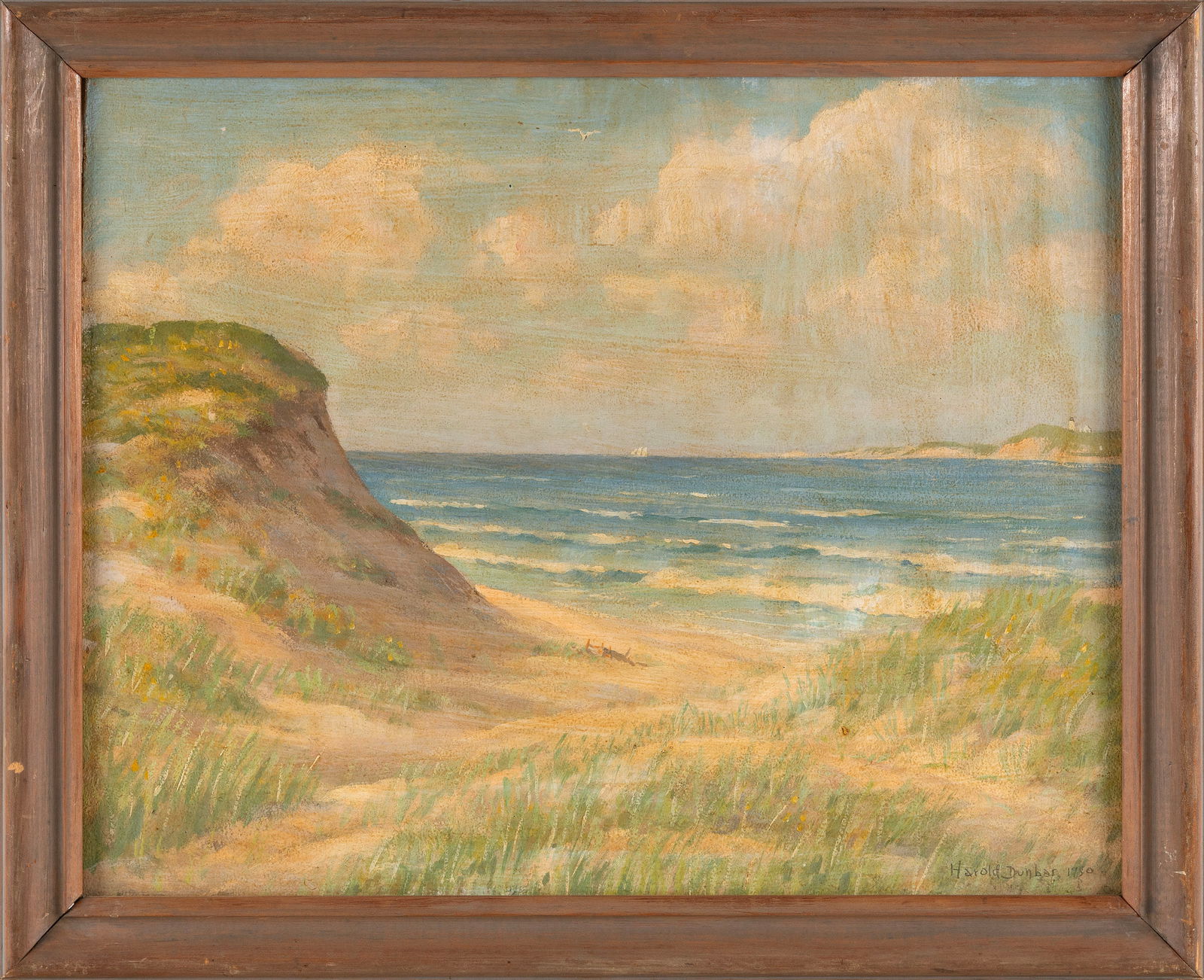 HAROLD C. DUNBAR (Massachusetts, 1882-1953), "The Ocean Beach, Cape Cod (Nauset)"., Oil on board, (1 of 1)