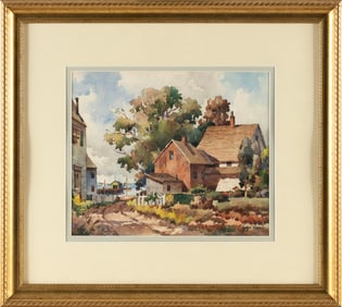 JOHN CUTHBERT HARE (Massachusetts/Florida, 1908-1978), Houses on the harborside, Provincetown,