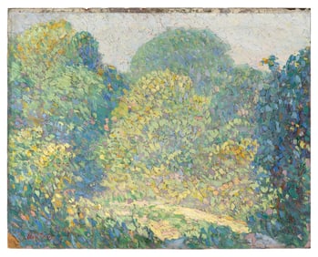 GLEN TRACY (Ohio/Florida, 1883-1956), Impressionist landscape., Oil on board, 11" x 14". Unframed.