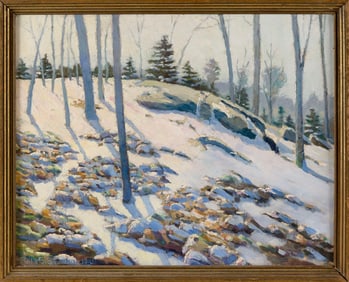 ROBERT STANTIAL (America, Mid-20th Century), “Morning Shadows 1938”., Oil on canvas