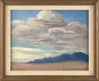 GEORGE (GLEICH) FREDERICK (Arizona/Texas/Iowa/California/Germany, 1889-1964), Desert landscape., Oil