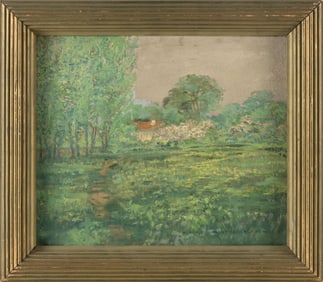 ALBERT PRENTICE BUTTON (Massachusetts, 1868-1931), “A Day in Spring“., Oil on canvas,