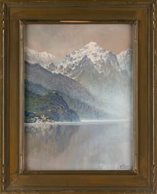 HEZEKIAH ANTHONY DYER (Rhode Island/Europe, 1872-1943), European mountain scene., Watercolor on