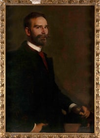 CARL RITTER VON MARR (Wisconsin/Germany, 1858-1936), Portrait of a gentleman., Oil on canvas, 39.5"