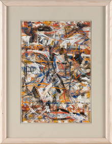 JOSEPH WILTSIE FULLER POTTER (New York/Connecticut, 1910-1990), Abstract., Oil on paper, 12” x (1 of 1)