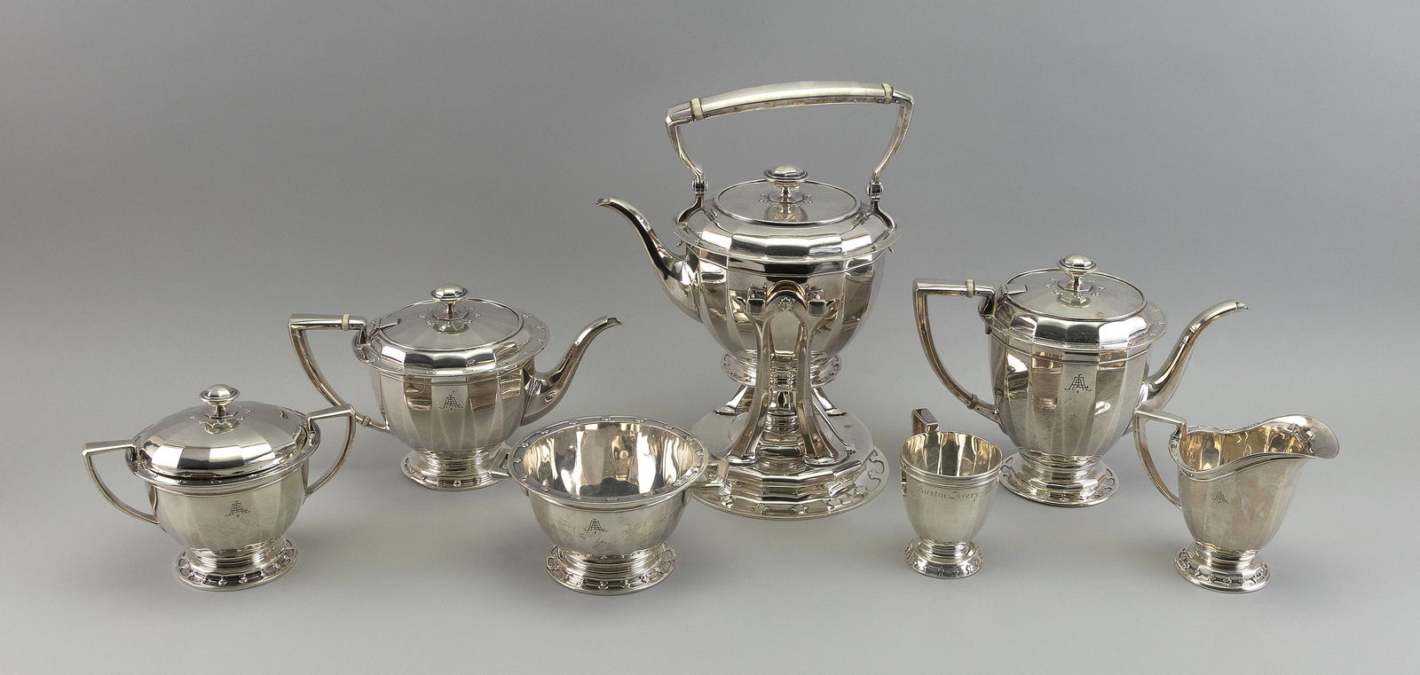TIFFANY & CO. STERLING SILVER SEVEN-PIECE TEA SET New York, Late 19th/Early 20th Century Approx. (1 of 1)