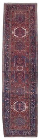 PERSIAN KARAJA RUNNER: 3'6" X 12'9" Mid-20th Century