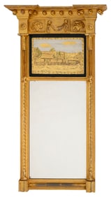 FEDERAL GILT MIRROR Early 19th Century Height 36.5". Width 17".