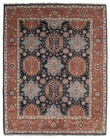 KARAJA DESIGN RUG: 7'9" X 9'10" 21st Century