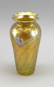UNION GLASS COMPANY KEW BLAS IRIDESCENT GLASS VASE Somerville, Massachusetts, Late 19th/Early 20th