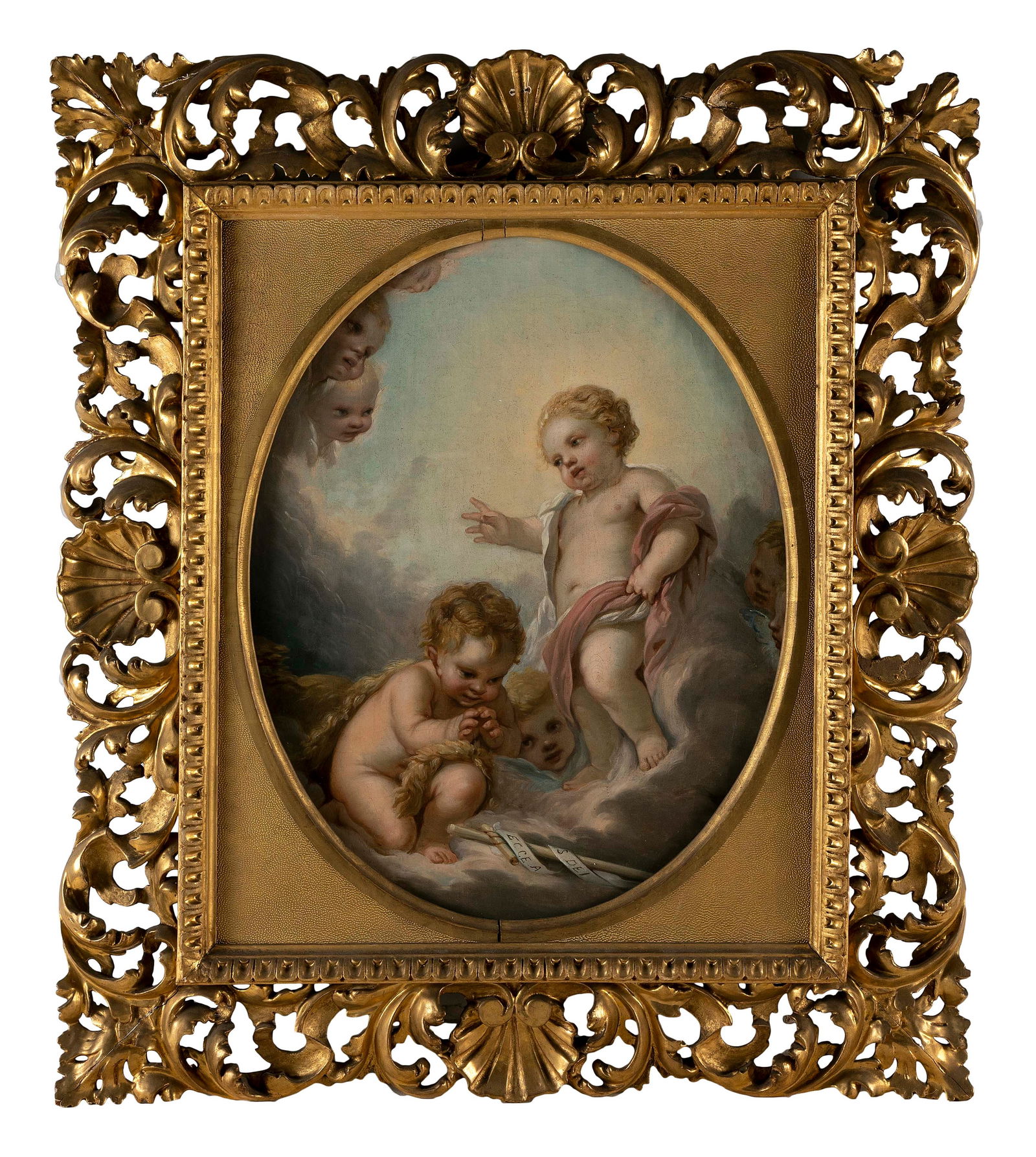 CONTINENTAL SCHOOL (19th Century,), "The Boy Jesus Blessing John the Baptist" after Francois (1 of 2)