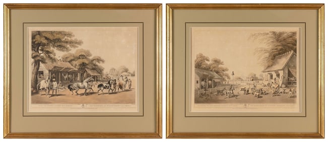 THOMAS WILLIAMSON (United Kingdom, 1758-1817), Two images from "Oriental Field Sports [...]":,