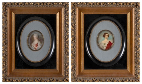 CONTINENTAL SCHOOL (19th Century,), Portrait of a woman, likely Marie of Prussia., Watercolor, 3.25"