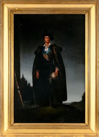 WILLIAM CURLETT (America, Mid-19th Century), "John Kemble Esqr as Hamlet"., Oil on canvas, 32.75" x