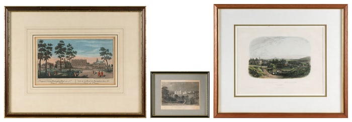 THREE LANDSCAPE ENGRAVINGS 19th Century