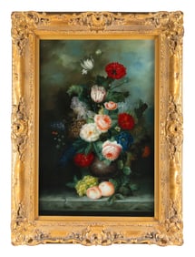 JOSEPH ODILON (Late 20th Century,), Still life., Oil on canvas, 38" x 24". Framed 46" x 34".