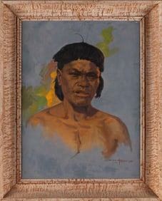 CRISPIN VILLAFUERTE LOPEZ (Philippines, 1903-1985), Bust portrait of a man., Oil on canvas, 24" x