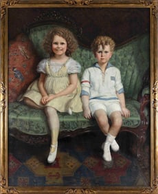 MARY LOUISE (LOW) FAIRCHILD (New York/Connecticut /France, 1858-1946), Portrait of two children