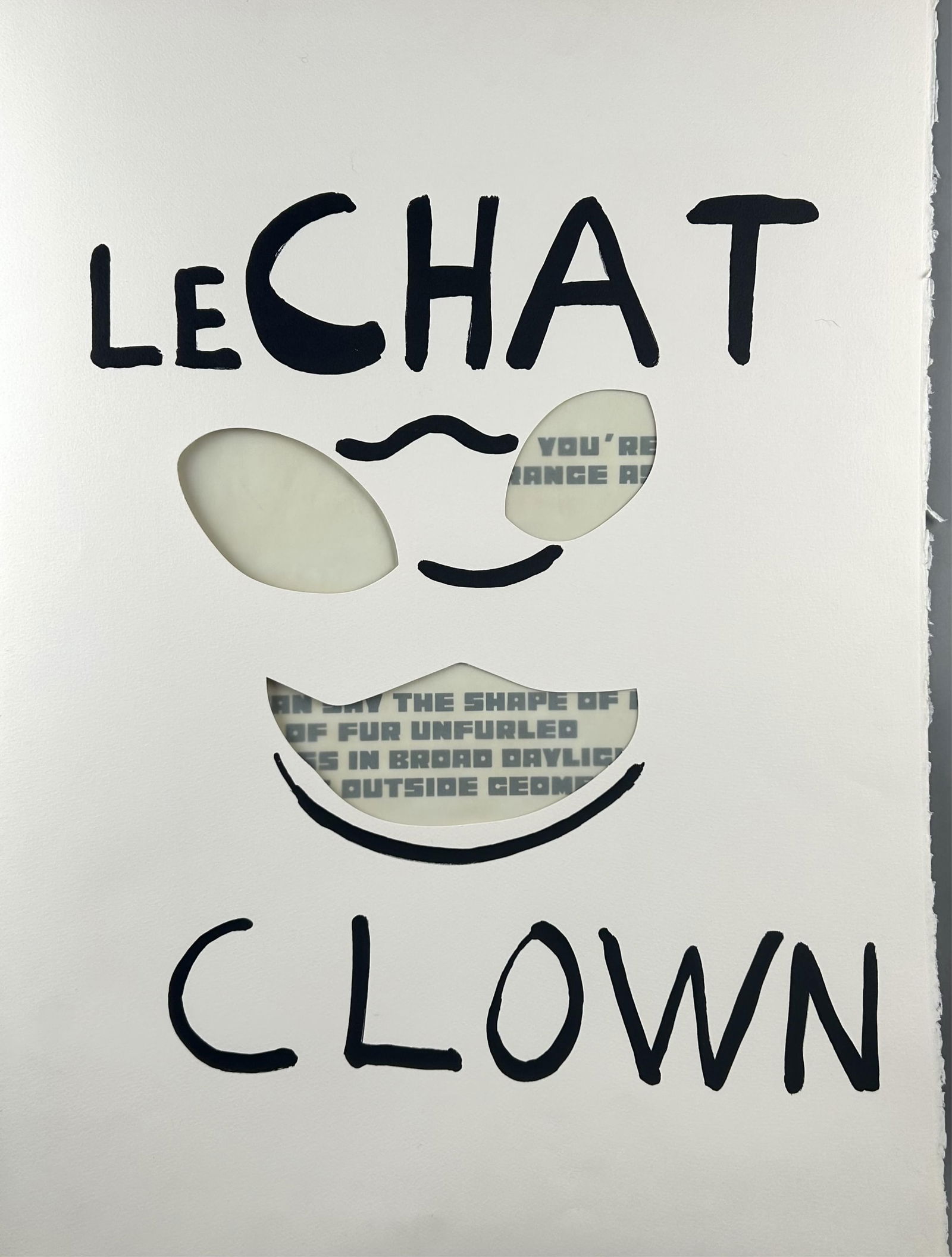 KAREL CHRISTIAAN APPEL (New York/Italy/France/Switzerland, 1921-2006), "Le Chat Clown", Lithograph (1 of 2)
