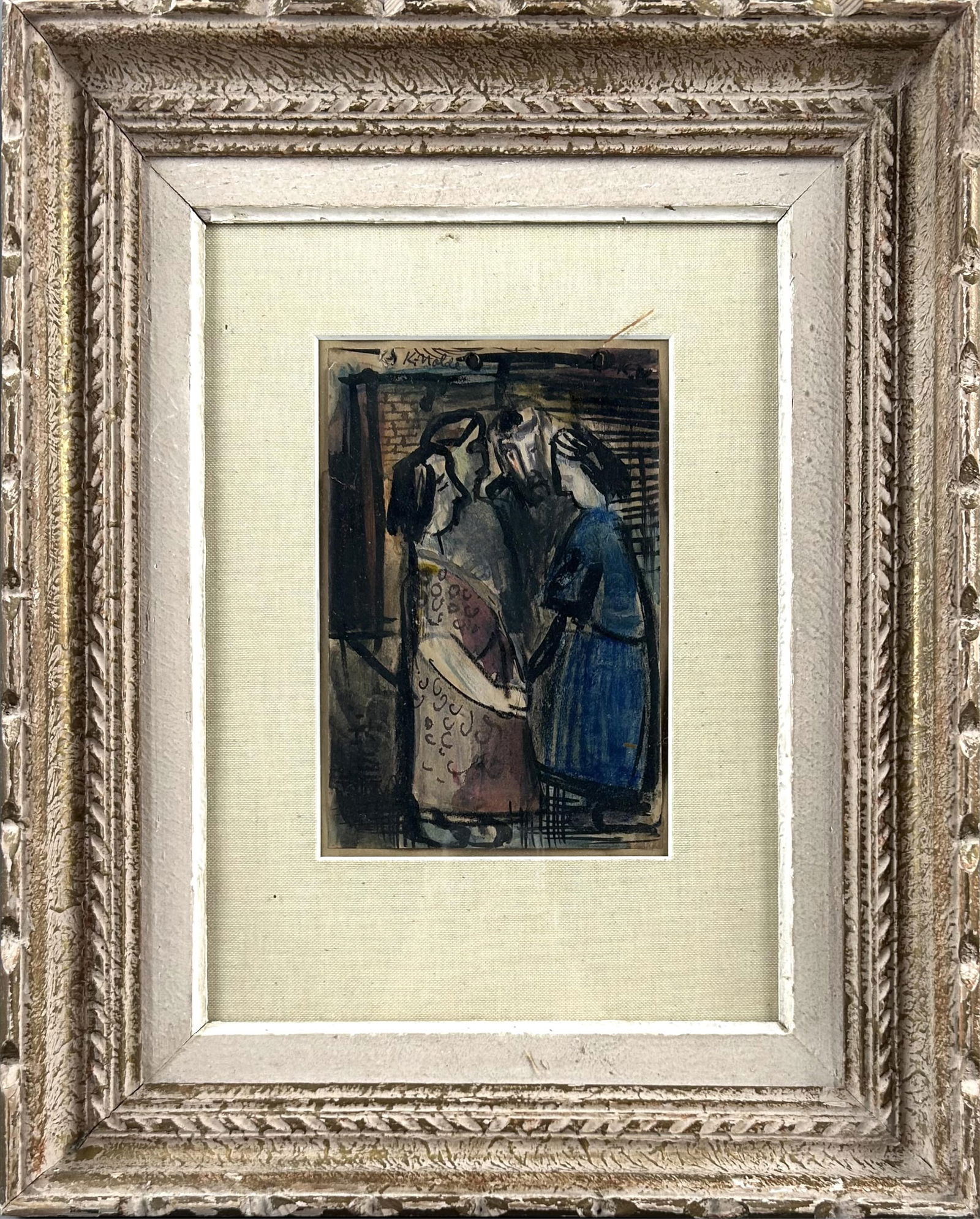 KARL NOLDE (America/Mexico/Germany, 1902-1994), Group of figures., Watercolor on paper, 8.25" x (1 of 3)