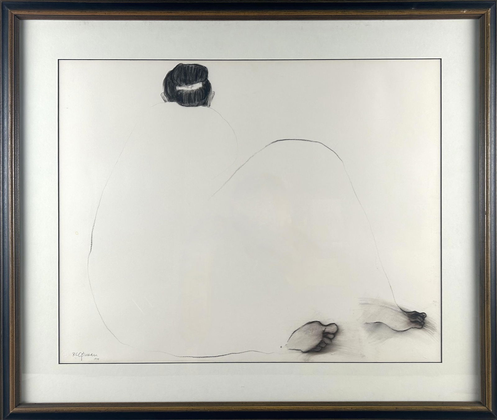 R.C. GORMAN (New Mexico/Arizona/California, 1932-2005), Seated woman as seen from behind., Pastels (1 of 3)