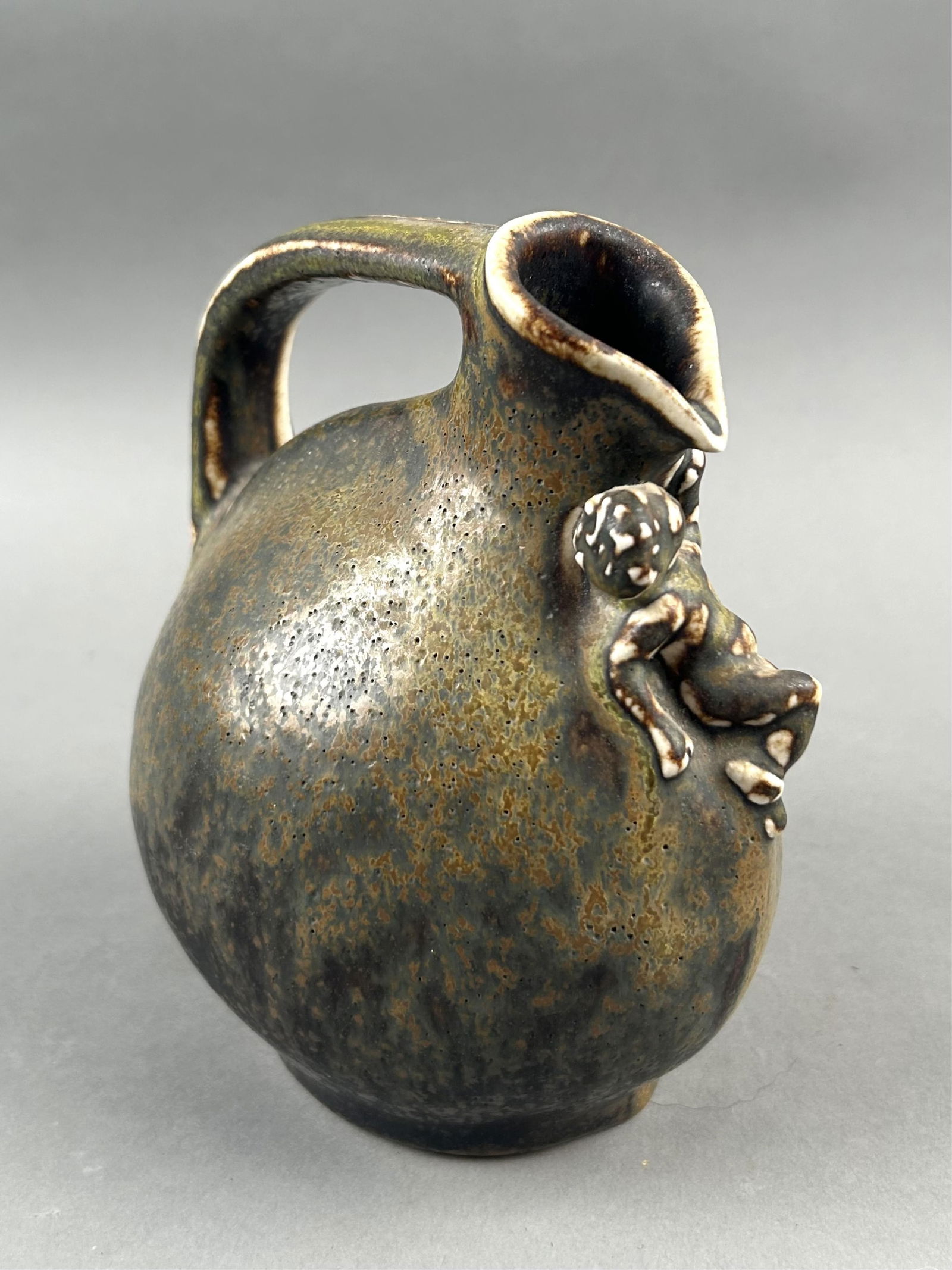 BODE WILLUMSEN FOR ROYAL COPENHAGEN CERAMIC EWER Denmark, 1895-1987 Height 7".: BODE WILLUMSEN FOR ROYAL COPENHAGEN CERAMIC EWERDenmark, 1895-1987Marked on underside.Height 7".