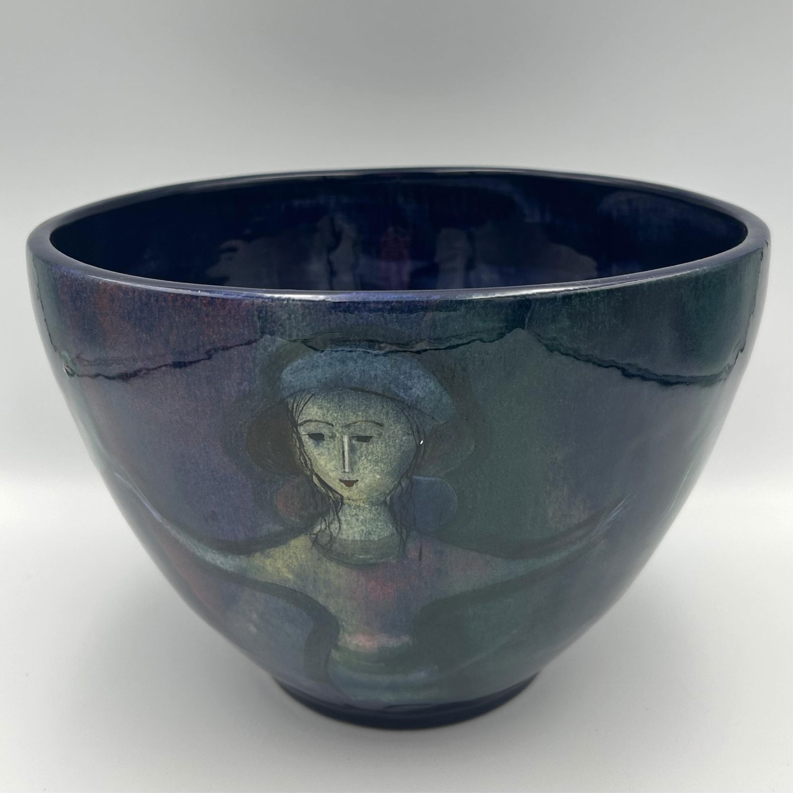 POLIA SUNOCKIN PILLIN (New Mexico/California/Poland, 1909-1992), Bowl with decoration of a woman, (1 of 5)