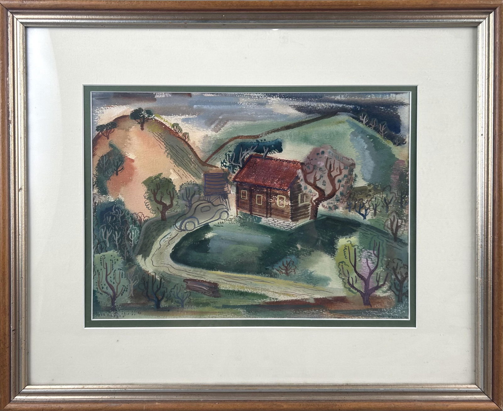 KARL ALBERT KASTEN (California, 1916-2010), House in the hills., Watercolor on paper, 10" x 14" (1 of 4)