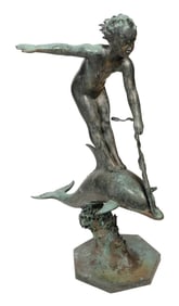 CARL PAUL JENNEWEIN (New York/New Jersey/Italy/Germany, 1890-1978), "Over The Waves"., Bronze,