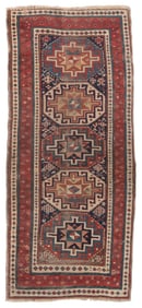 KAZAK RUNNER: 3'1" X 6'9" Late 19th/Early 20th Century